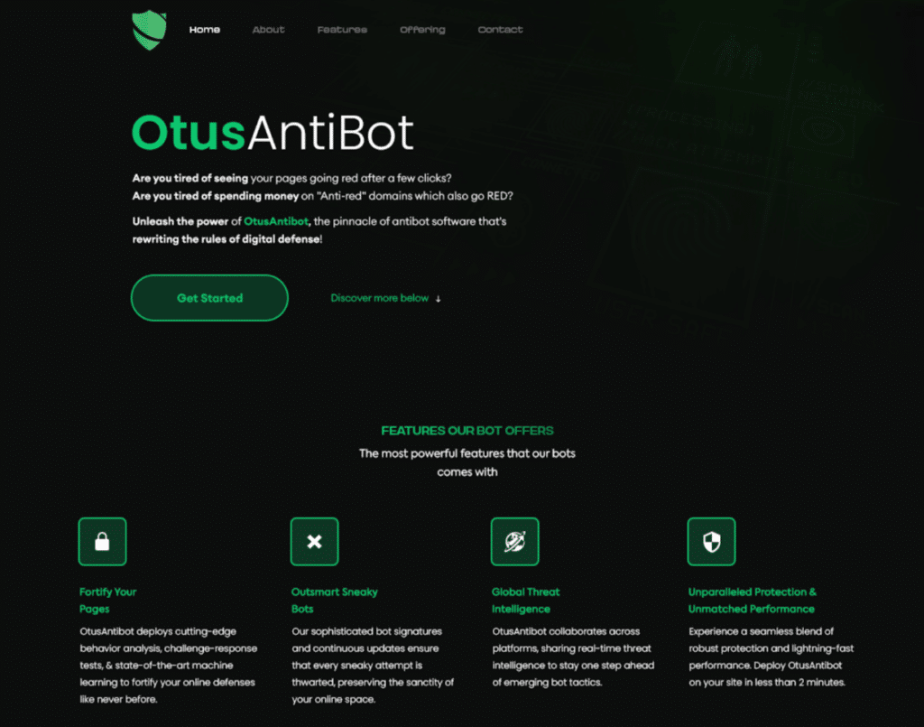 Cybercrime forum thread design for Otus Anti-Bot